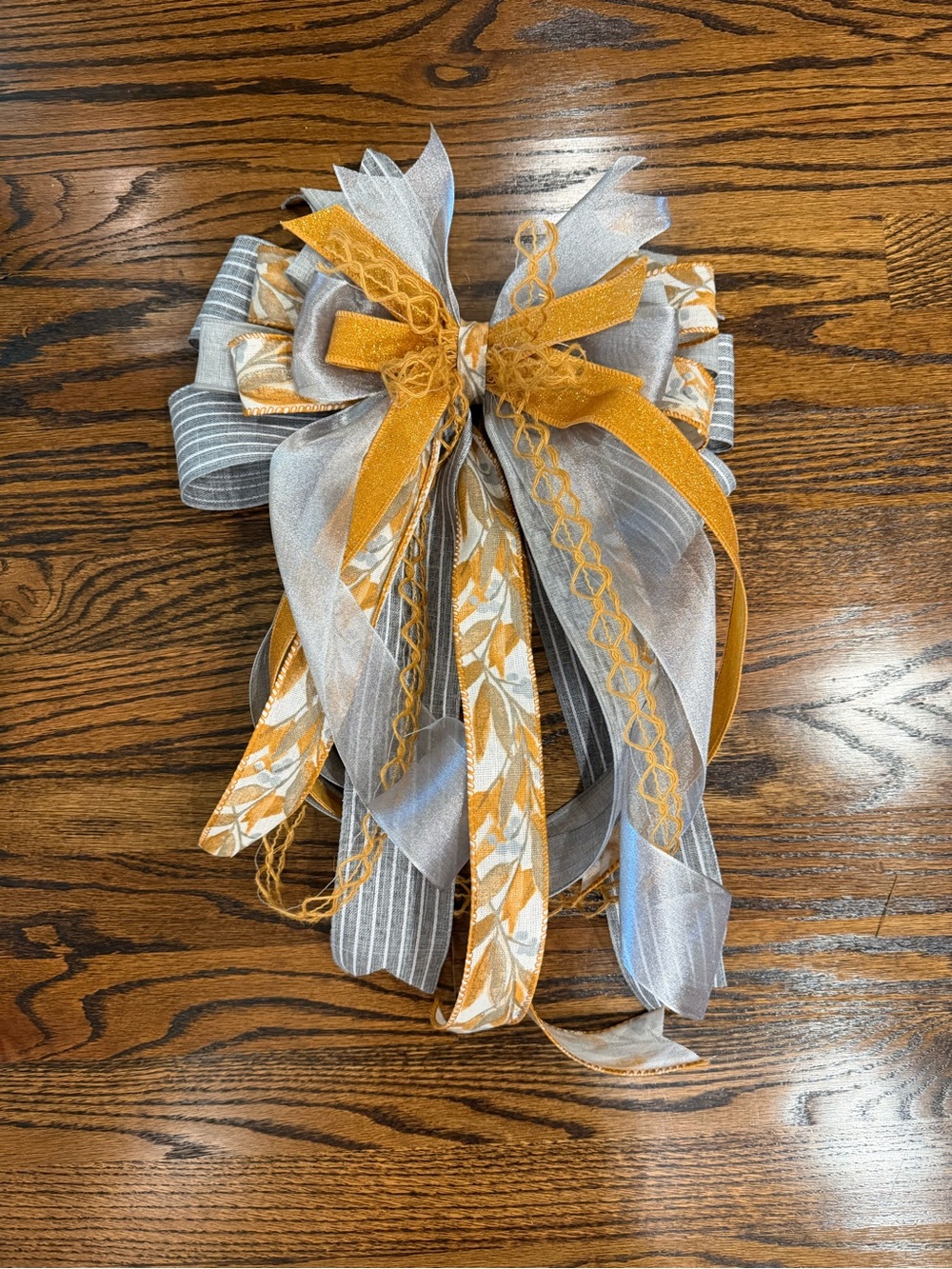 Gold and Silver Decorative Bow